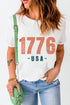 Vintage Inspired USA Graphic Print Short Sleeve Tee