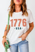 Vintage Inspired USA Graphic Print Short Sleeve Tee