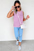 Vintage Inspired Washed Knit Muscle Tank Top