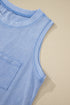 Vintage Inspired Washed Knit Muscle Tank Top