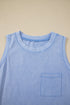 Vintage Inspired Washed Knit Muscle Tank Top