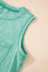 Vintage Inspired Washed Knit Muscle Tank Top