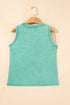 Vintage Inspired Washed Knit Muscle Tank Top