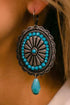 Vintage Inspired Western Stone Accent Dangle Earrings