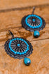 Vintage Inspired Western Stone Accent Dangle Earrings
