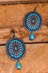 Vintage Inspired Western Stone Accent Dangle Earrings