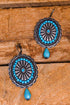 Vintage Inspired Western Stone Accent Dangle Earrings
