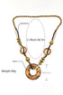 Vintage Inspired Western Wooden Beaded Pendant Necklace
