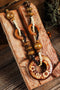 Vintage Inspired Western Wooden Beaded Pendant Necklace