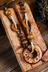 Vintage Inspired Western Wooden Beaded Pendant Necklace