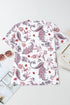 Vintage Paisley Print Sheer Mock Neck Western Top