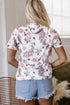 Vintage Paisley Print Sheer Mock Neck Western Top
