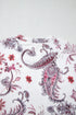 Vintage Paisley Print Sheer Mock Neck Western Top