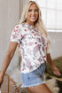 Vintage Paisley Print Sheer Mock Neck Western Top