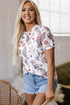 Vintage Paisley Print Sheer Mock Neck Western Top