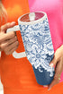 Vintage Pattern Stainless Steel Insulated Travel Tumbler