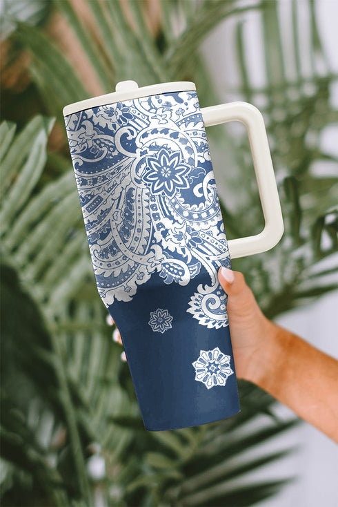 Vintage Pattern Stainless Steel Insulated Travel Tumbler