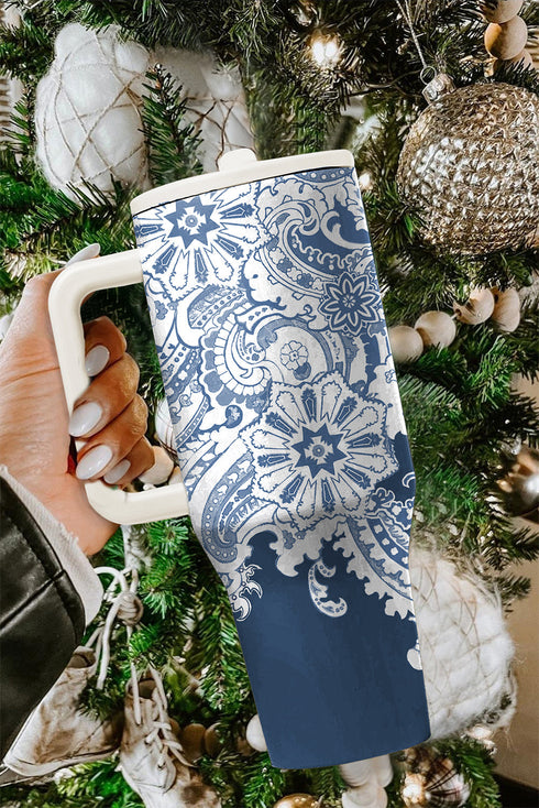 Vintage Pattern Stainless Steel Insulated Travel Tumbler