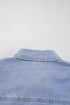 Vintage Pinup Folded Cap Sleeve Denim Shirt