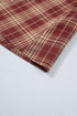 Vintage Plaid Knot Front Smocked High Waist Midi Dress