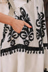 Vintage Print V Neck High Waist Short Sleeve Dress