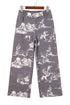 Vintage Printed Wild West Riding Denim Jeans