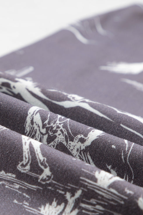 Vintage Printed Wild West Riding Denim Jeans