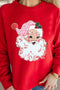 Vintage Saint Nick Graphic Raglan Pullover Sweatshirt
