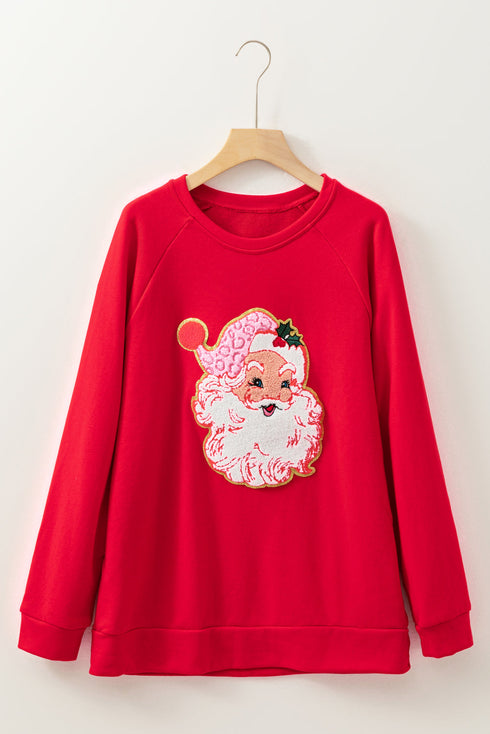 Vintage Saint Nick Graphic Raglan Pullover Sweatshirt