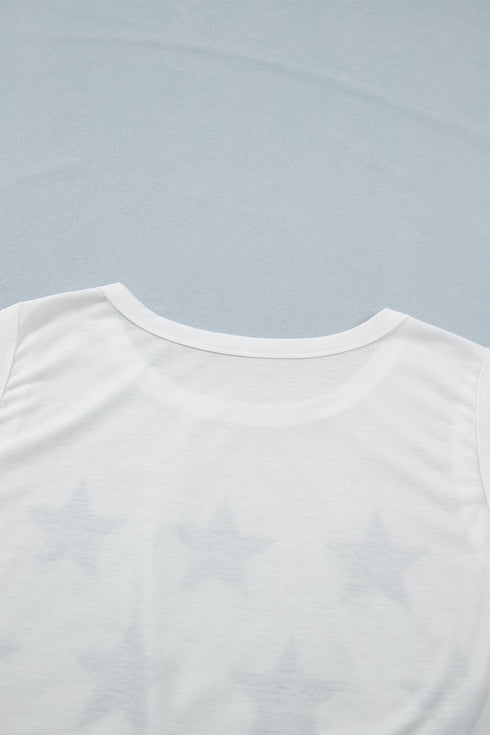 Vintage Stars And Stripes Flag Printed Tank Top