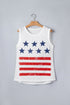 Vintage Stars And Stripes Flag Printed Tank Top