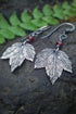 Vintage Style Beaded Leaf Motif Dangle Earrings