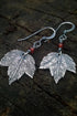 Vintage Style Beaded Leaf Motif Dangle Earrings