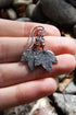 Vintage Style Beaded Leaf Motif Dangle Earrings