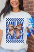 Vintage Style Gameday Football Bow Checkered Graphic Tee