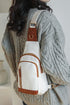 Vintage Style Smooth PU Leather Zippered Crossbody Bag