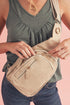 Vintage Style Smooth PU Leather Zippered Crossbody Bag