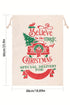 Vintage Truck And Tree Print Drawstring Fabric Bag
