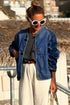 Vintage Wash Big Patched Pocket Straight Cut Denim Jacket