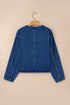 Vintage Wash Big Patched Pocket Straight Cut Denim Jacket