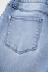 Vintage Wash Distressed Raw Hem High Waist Flared Jeans