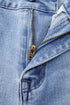 Vintage Wash Distressed Raw Hem High Waist Flared Jeans