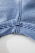 Vintage Wash Distressed Raw Hem High Waist Flared Jeans