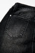 Vintage Wash Distressed Raw Hem High Waist Flared Jeans