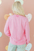 Vintage Wash Drop Shoulder Ribbed Crew Neck Sweatshirt