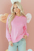 Vintage Wash Drop Shoulder Ribbed Crew Neck Sweatshirt