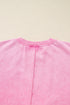 Vintage Wash Drop Shoulder Ribbed Crew Neck Sweatshirt