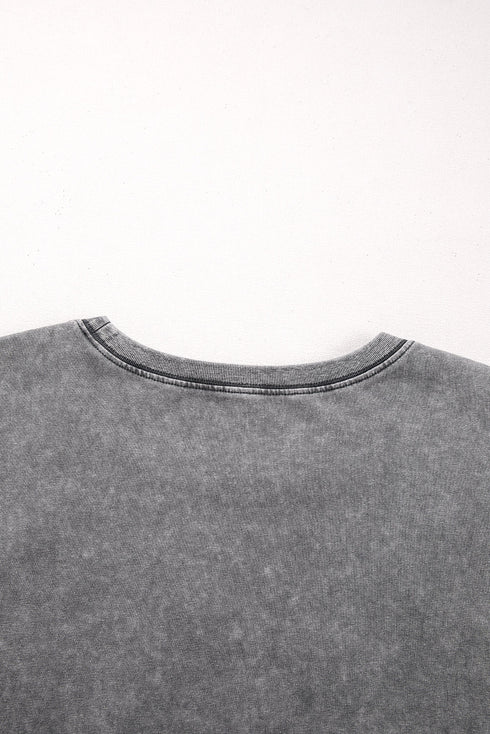 Vintage Wash Half Sleeve Cotton Boyfriend T Shirt