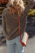 Vintage Washed Cable Sleeve Raglan Knit Sweater