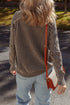 Vintage Washed Cable Sleeve Raglan Knit Sweater